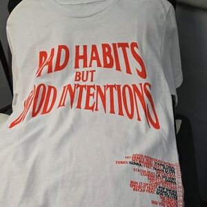 White Kids Shirt with Red Text Design